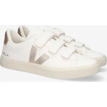 Pánská obuv Kožené tenisky Veja Recife Logo Chromefree RC0502762A bílá 00X, EUR 35