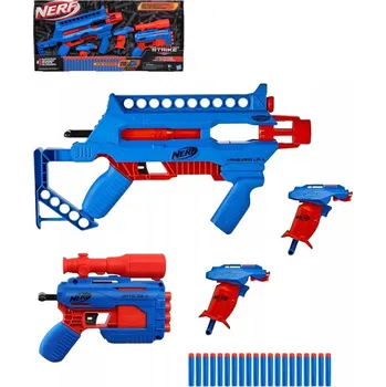 Hračka Hasbro HASBRO NERF Alpha Strike velký modrý herní set 4 dětské blastery + 20 šipek