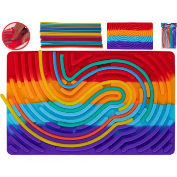 Hlavolam _Ostatní 1_ Hra Bludiště Fingerprint Maze motorický labyrint barevný duhový