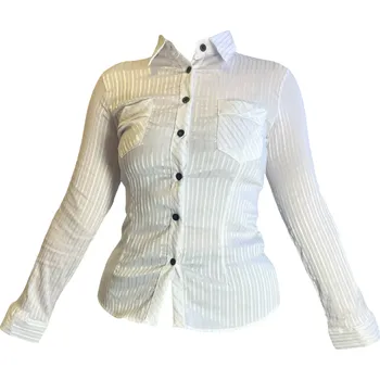 Dámská košile Dámská bavlněná košile bílá 19-717 Velikost: L