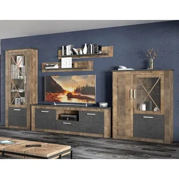 Obývací stěna Obývací sestava POLINA barva dub kolonial/matera