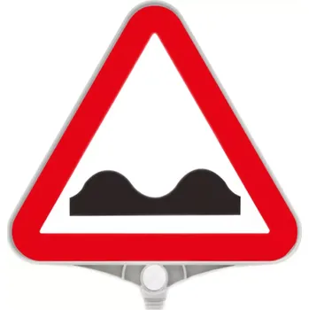 Dopravní značka Plastová (PPC) dopravní výstražná značka "Nerovnost vozovky" FLOMA - šířka 39 cm, výška 39 cm
