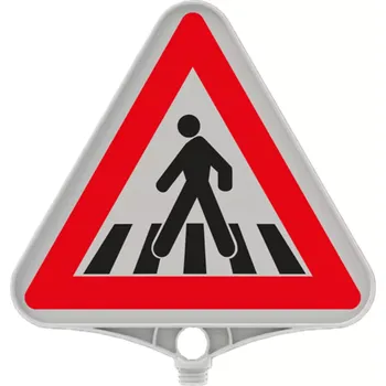 Dopravní značka Plastová (PPC) dopravní výstražná značka "Přechod pro chodce" FLOMA - šířka 39 cm, výška 39 cm