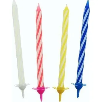 Svíčka Neznámý Svíčka, narozeninová, se stojánkem, 24 ks/balení, 10240SW-URST