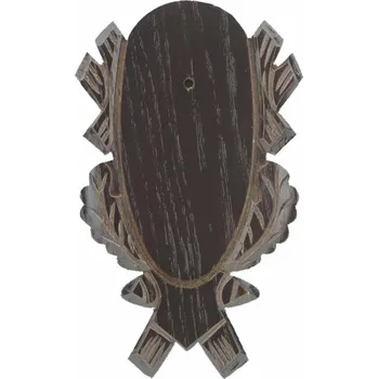 Vyřezávaná dubová podložka pod trofej Oak 4 21x12 cm - tmavá