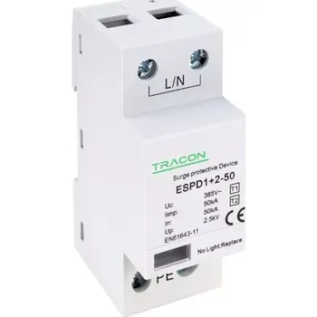 Přepěťová ochrana Tracon ESPD1+2-50-1P Svodič přepětí AC, typ T1+T2neodnímatelný modul (Tracon ESPD1+2-50-1P)