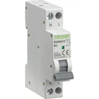 Jistič Tracon EVON10B3 Jistič, 1+N, charakteristika B (Tracon EVON10B3)
