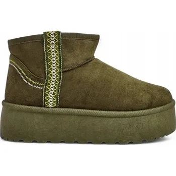 Dámská zimní obuv Zelené krátké dámské sněhule Althea 37