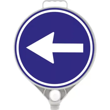 Dopravní značení Plastová (PPC) dopravní výstražná značka "Přikázaný směr jízdy zde vlevo" FLOMA - šířka 28 cm, výška 28 cm