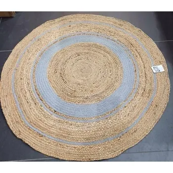 Koberec KOBEREC KOLO KULATÝ Z JUTY 100% PŘÍRODNÍ 80 CM BOHO VYSOKÝ