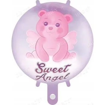 Balónek Fóliový balónek Baby Shower - Sladký andílek s růžovým medvídkem