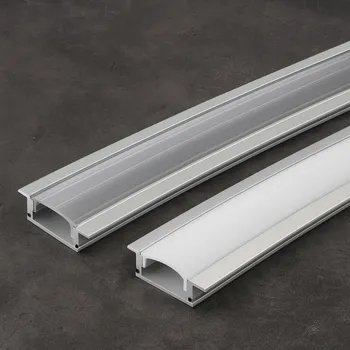 Stavební profil Animadomus Hliníková lišta ANIMA LL-03 na LED osvětlení s krytkou / Hliník Hliník stříbrný Čirá 1,5 m