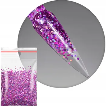 Ozdoby na nechty Mini plástve medu, černé tečky (jety) Č. 16, 5 g