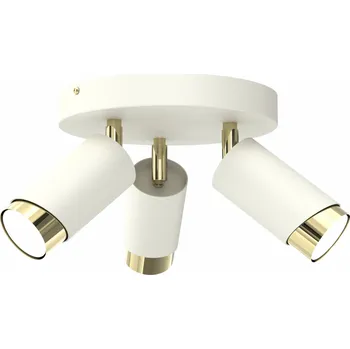 STROPNÍ SVÍTIDLO BÉŽOVÁ STROPNÍ SVÍTIDLO KOLO TUBUS ZLATÝ GU10 LED SPOT