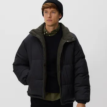 Reserved - Oboustranná prošívaná bunda - tmavě zelená - 7160H-79M - 7160H-79M-XXL