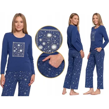 Dámské noční prádlo Moraj dámské pyžamo bavlna modré, velikost L