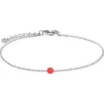 NBP74-OP25 Ocelový náramek s opálem - kulička 5 mm