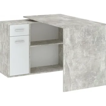 Psací stůl Psací stůl 1D1S SORIA beton/bílá