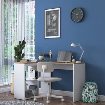 Psací stůl Pracovní stůl rohový LARBERT dub/bílá