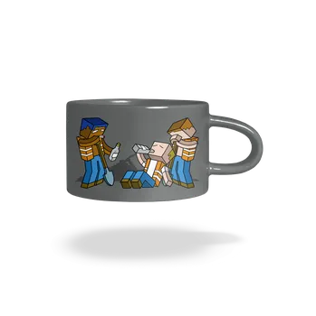 Bastard Real Minecraft hrnek makronka Grey Macaron