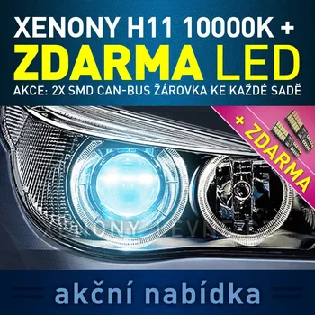 Autožárovka AKCE: H11 10000K - Přestavbová xenonová HID sada (kup tuto xenonovou sadu a dostaneš LED parkovací žárovky ZDARMA)