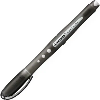 Gelový roller s víčkem STABILO Worker, černý