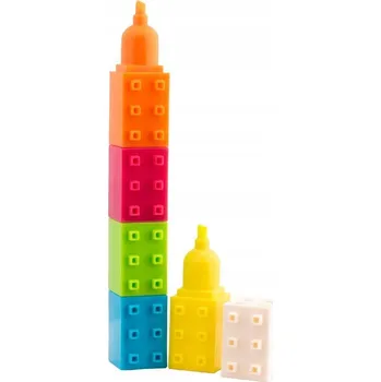 Zvýrazňovač Happy Color BLOKS MINI, 5 neonových barev, kartonový pouzdro