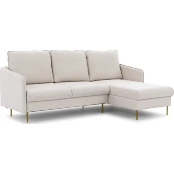 Sedací souprava Rozkládací rohová pohovka Taila Mini pravostranná se zlatými nožkami - Meble Bogart loft 01 225x99 cm