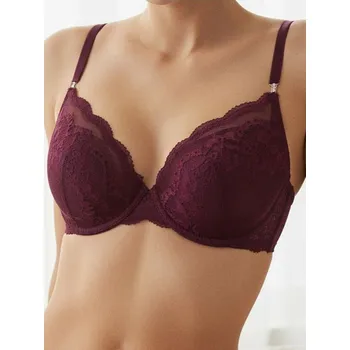 Podprsenka Sinsay - Krajková push-up podprsenka - tmavě fialová - 884EO-49X - 884EO-49X-70C