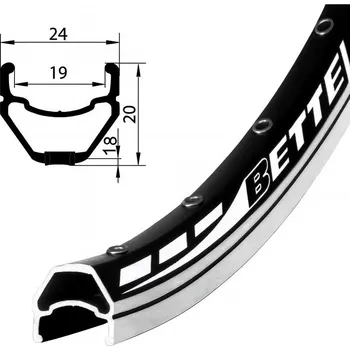 Ráfek na kolo Ráfek Remerx Better nebo HIT 584 (27,5'') 36 děr - černý