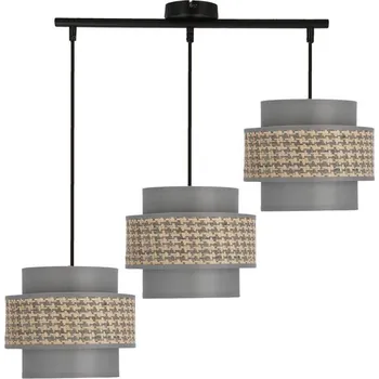 Závěsné osvětlení nad jídelní stůl LUCCIA - 3xE27, 40W, černé / béžové / grafitové