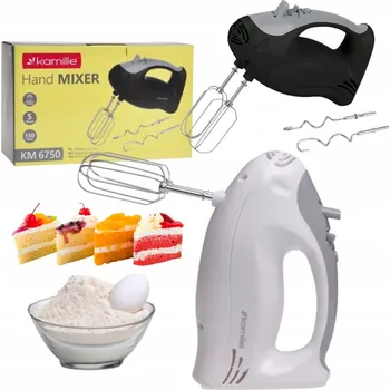 RUČNÍ MIXÉR Kuchyňský robot 5 rychlostí 4 Míchadla KAMILLE 150W