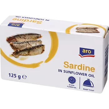 konzervovaná ryba ARO Sardinky v rostlinném oleji 125g