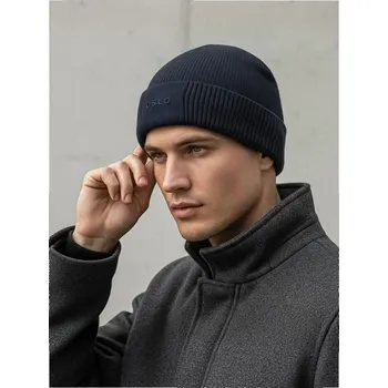 Pokrývka hlavy Sinsay - Beanie Čepice s Viskózou - námořnická modrá - 208GT-59X - 208GT-59X-ONE