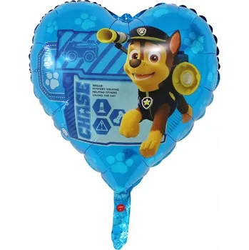 Balónek Fóliový balónek srdce s Chasem z Tlapkové patroly - Dekorace na narozeniny