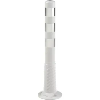 Plotový sloupek Bílý plastový (PE) reflexní flexibilní sloupek FLOMA BD46 - 8 x 75 cm, 78560457