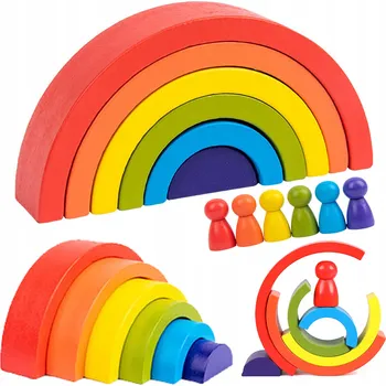 ostatní stavebnice Stavebnice KRÓLZABAWEK Duha s kolíčky