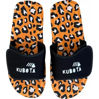 Dámská obuv Kubota dámské nazouváky na suchý zip, velikost 38, panterka oranžová