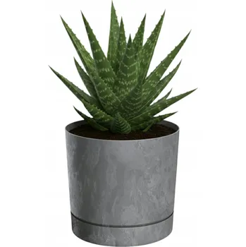 Květináč Květináč obal kulatý Beton tmavě šedý ø17,8cm