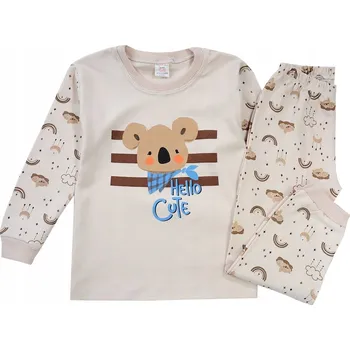 Chlapecké pyžamo CHLAPECKÉ PYŽAMO S DLOUHÝM RUKÁVEM bavlna KOALA béžová 4 J201N