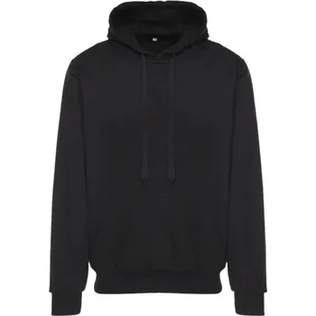 Pánská mikina Pánská mikina s kapucí v černé barvě - kapsa klokanka - zateplená L