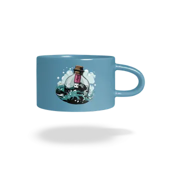 Bastard USB vzkaz v láhvi hrnek makronka Blue Macaron