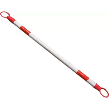 Dopravní zařízení Červeno-bílá plastová vymezovací tyč pro dopravní kužely FLOMA - délka 137 cm