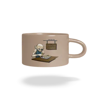 Bastard Zlatnictví u Gluma hrnek makronka Brown Macaron