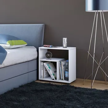 Noční stolek Vcm Stolek Zeito, bílý