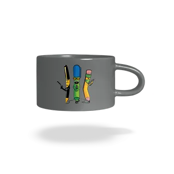 Bastard Psací gang hrnek makronka Grey Macaron