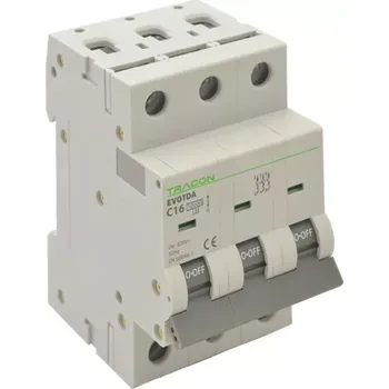 Jistič Tracon TDA-3C-2 Jistič, 3P, charakteristika C, 2A, C, 3P, 10kA (Tracon TDA-3C-2)