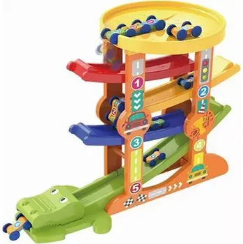 autodráha Závodní dráha krokodýl s autíčky a vystřelovačem