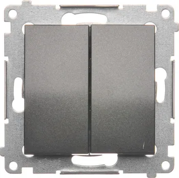 vypínač Vypínač sériový, řazení 5, 16 AX / 230 V~, šroubové svorky, Simon 54 DW5A.01/48, antracitová metalizovaná