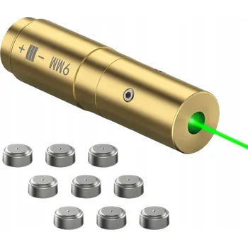 Příslušenství pro sportovní střelbu Zelený laserový zaměřovač pro 9mm pistoli - se 3 sadami baterií